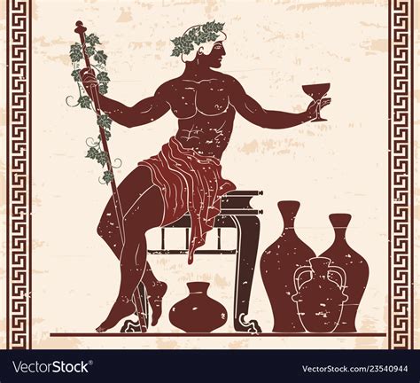 Ancient Greek God Dionysus Royalty Free Vector Image