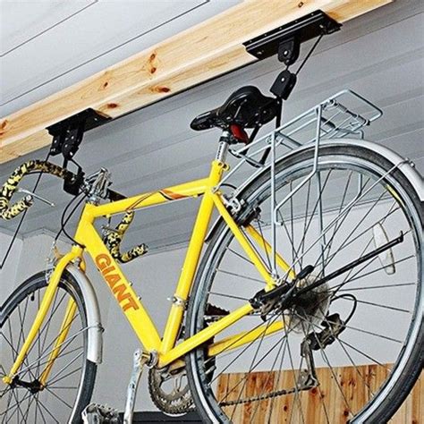 New Bike Bicycle Lift Ceiling Mounted Hoist Storage Garage Hanger