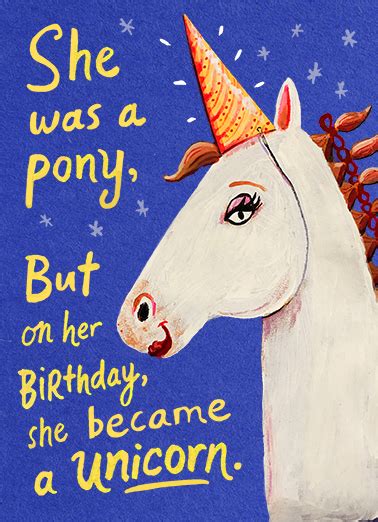 Unicorns Funny Birthday Wishes