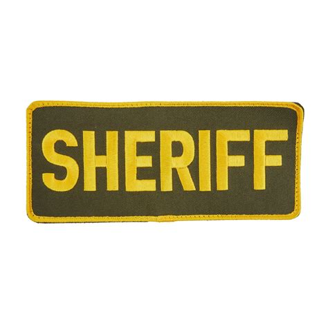 Sheriff Back Patch Velcro 7 X 3 Sheriffs Relief Association