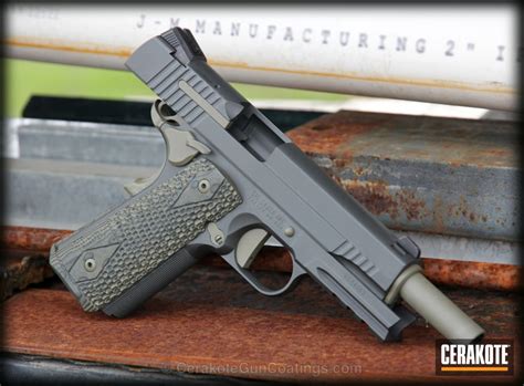 H 210 Sig Dark Grey With H 205 Apa Sage By Cerakote Firearm Coatings