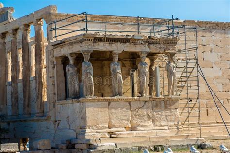 Erechtheum Temple Ruins On The Acropolis In Athens Stock Photo Image
