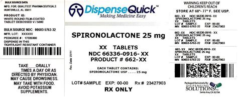 Spironolactone Tablets Usp 25 Mg 50 Mg 100 Mg