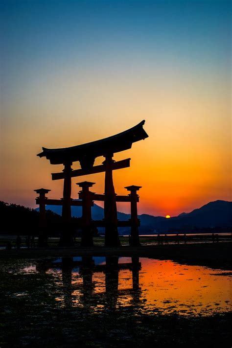 Sunset Hiroshima Japan Hiroshima Japan Japanese