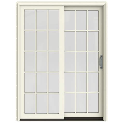 Jeld Wen 60 In X 80 In Tempered Simulated Divided Light Vanilla Clad