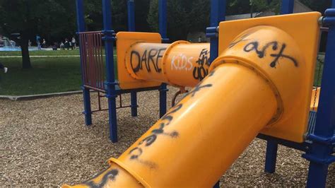 Park Vandalized With Spray Paint Obscenities