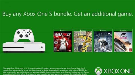 Get An Extra Free Game With Xbox One S For A Week Xbox One Xbox One
