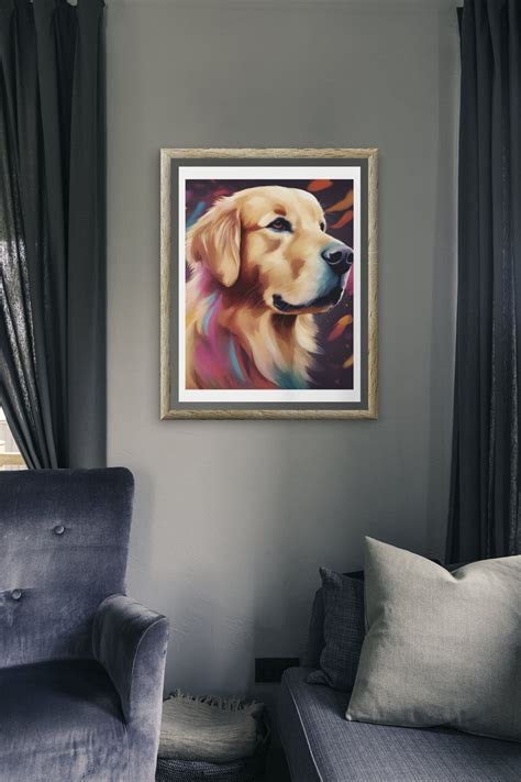Pop Art Dog Wall Art Golden Retriever Art Dog Decor Dog Prints For