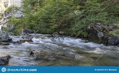 Natural View Of A River Flowing Downstream Stock Photo Image Of Creek