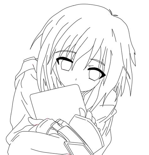 Cute Anime Girl Line Art Pictures To Pin On Pinterest Pinsdaddy