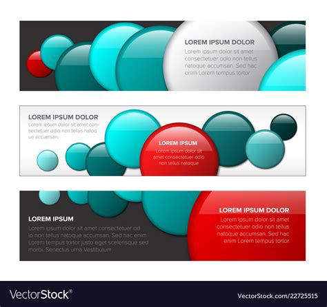 Set Of Horizontal Banners Templates Royalty Free Vector