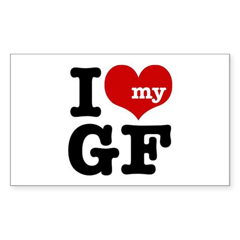lovegf sticker rectangle i love my gf girlfriend rectangle sticker cafepress