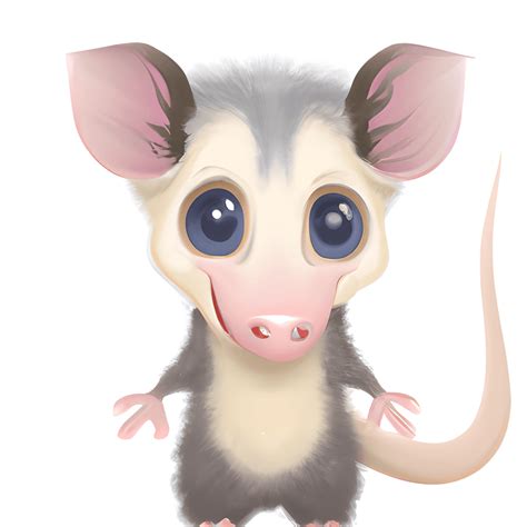 Adorably Cute Baby Opossum · Creative Fabrica