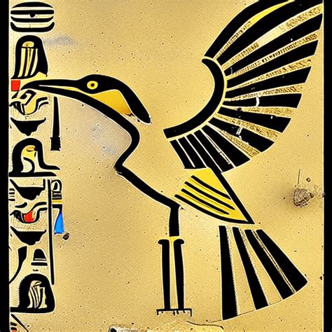 Ancient Egyptian Bird Hieroglyph · Creative Fabrica