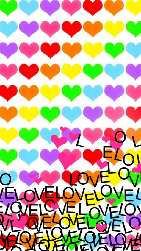 Rainbow Hearts And Love Wallpaper Heart Wallpaper Rainbow Wallpaper