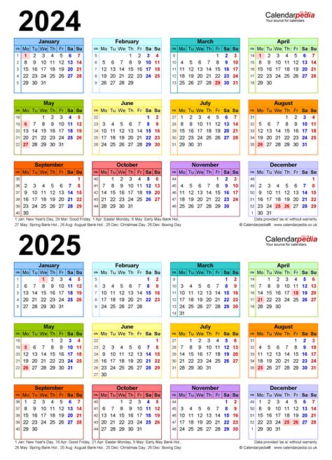 2024 2025 Two Year Calendar Free Printable Excel Templates Inonoicu