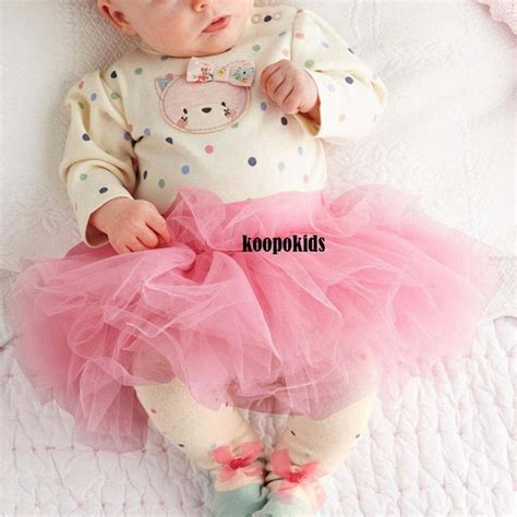 Cute Baby Girl Clothing Set Bodysuit Lace Tutu Skirts New In 2016