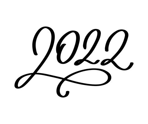 Gelukkig Nieuwjaar 2022 Logo Tekstontwerp 2022 Jaar Nummer