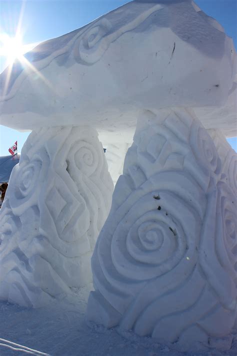 Snow Sculptures At Festival Du Voyageur Winnipeg Mb 2014 Snow