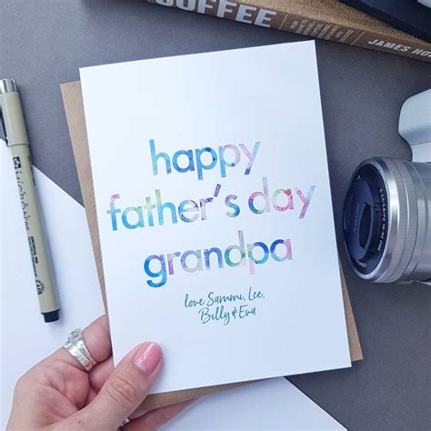 Browse all of our father's day craft and card ideas. Father's Day Card For Grandpa | Personalised By Rich Little Things | notonthehighstreet.com