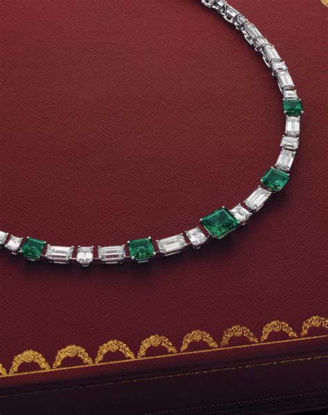 Superb Emerald And Diamond Necklace Cartier