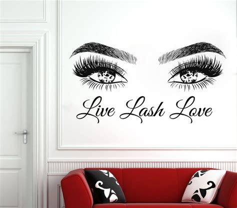 Eyelashes And Eyebrows Wall Decal Lashes And Brows Window Etsy