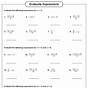 Evaluating Algebraic Expression Worksheet