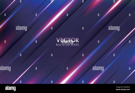 Neon Color Background With Shiny Lines Vector Illustration Stock