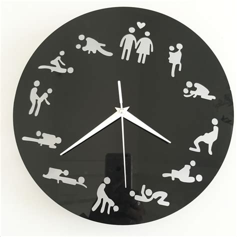 Free Shipping 3 D Sex Appeal Wall Clock Adult Couples Bedroom
