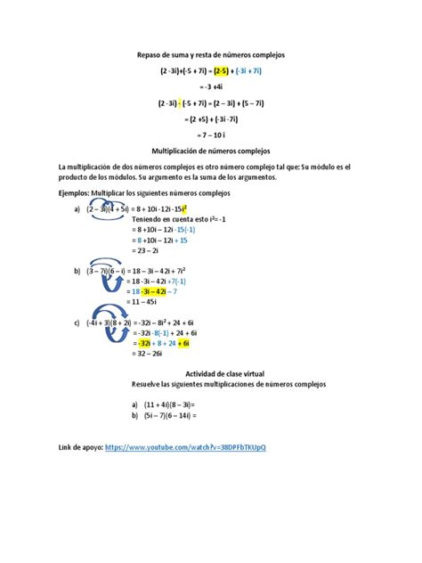 Multiplicacion De Numeros Complejos 9 Pdf