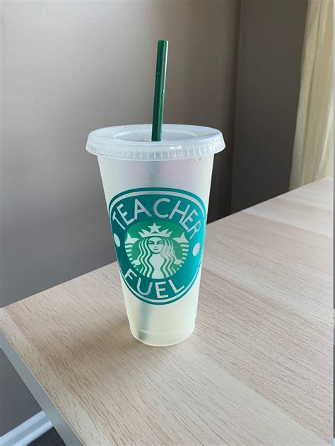 Starbucks Cup Decal Customized Circle Name Etsy