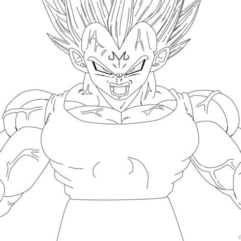 Vegeta Coloring Pages Lineart By Zergiotheobsidian Free Printable