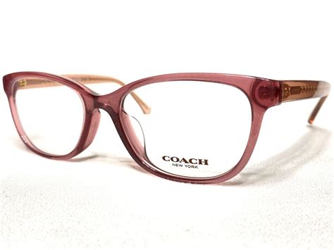 new coach hc6072 5329 womens black cherry rectangle eyeglasses frames 52 17~135 ebay
