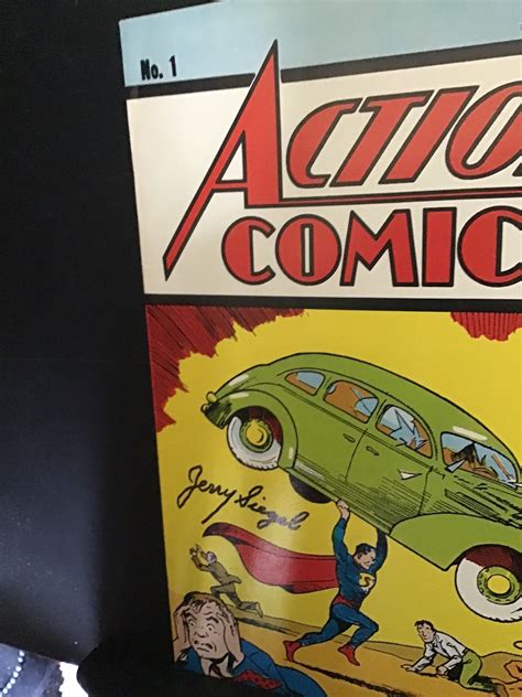 Famous First Edition 1 1974 Action Comics 1 Reprint Signed Jerry