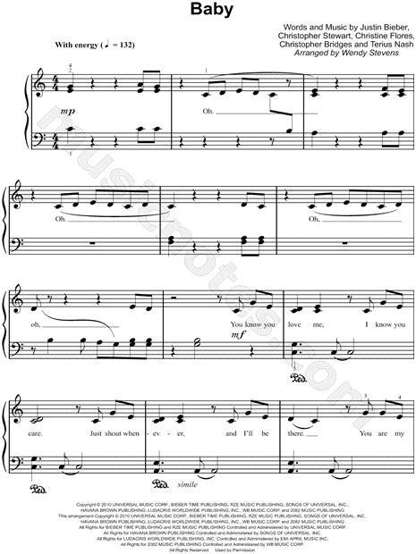 Baby By Justin Bieber Piano Sheet Music Free Baby Viewer