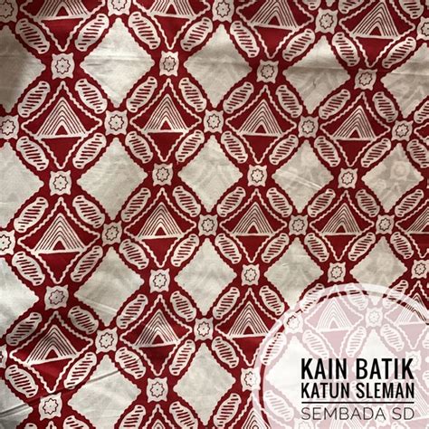 Jual Kain Batik Katun Sleman Sembada Sd Shopee Indonesia