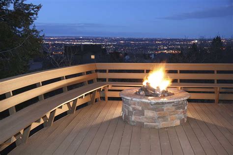 Decks With Gas Fire Pit Deck Fire Pit Fire Pit On Wood Deck Outdoor