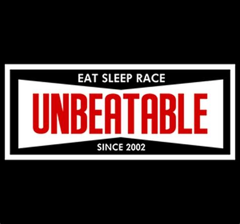 Eat Sleep Race Unbeatable Sticker Otama Llc