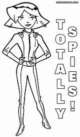 Spies Totally Coloring Cartoon sketch template