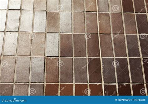 Brown Tiles Mounted As Wall Stock Photo Image Of Detail Black 152758606