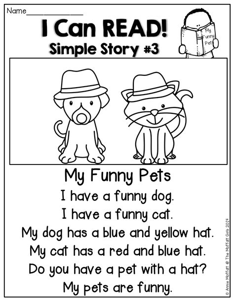 Printable Short Stories For Kindergarten
