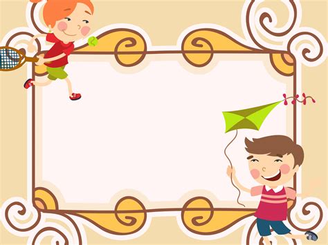 Sweet Cartoon Frame Template Free Ppt Backgrounds And Templates