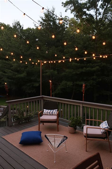 How We Hung Our Back Deck String Lights For Bistro Style Ambiance Artofit