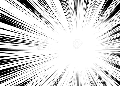 Comic Book Black And White Radial Lines Background Rectangle Fight