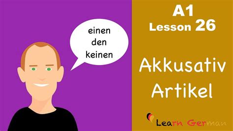 Learn German Accusative Case Articles Akkusativ German For