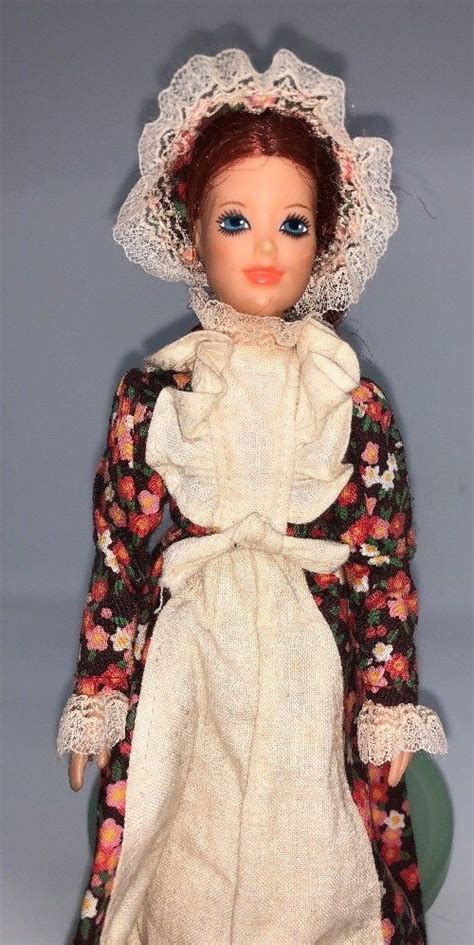 Vtg 1975 Ideal Jody An Old Fashioned Girl Doll Floral Dress Bonnet Blue