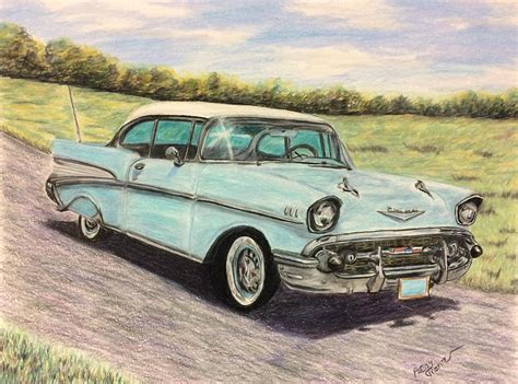 57 Chevy Painting By Patsy Renz