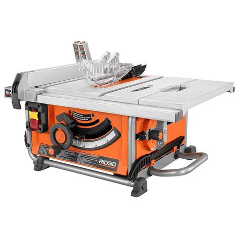 Ridgid 15 Amp 10 Inch Compact Portable Table Saw The Home Depot Canada