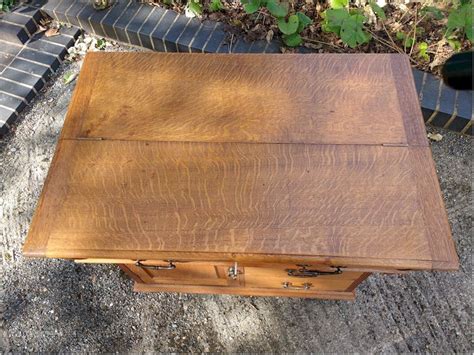 Small And Compact Arts And Crafts Desk Golden Oak Antiques Atlas