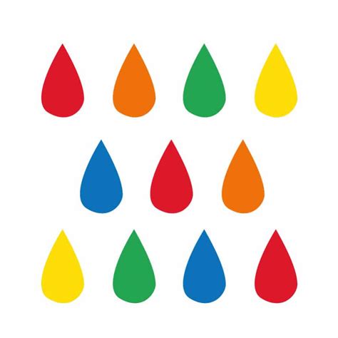 Colourful Raindrop Window Stickers Rainbow Window